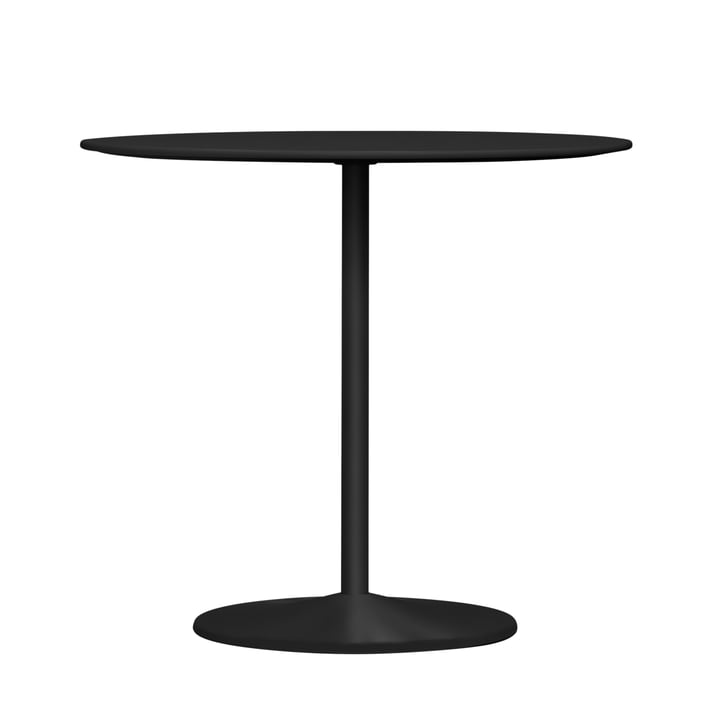 Table de salle à manger Panton, Ø 90 x H 72 cm de Montana en linoléum noir / noir