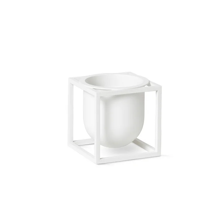 Kubus Flowerpot 10 de Audo en blanc