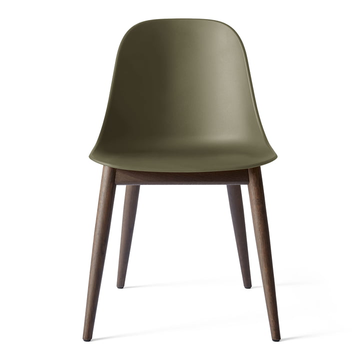 Harbour Dining Side Chair en chêne teinté foncé / olive de Audo