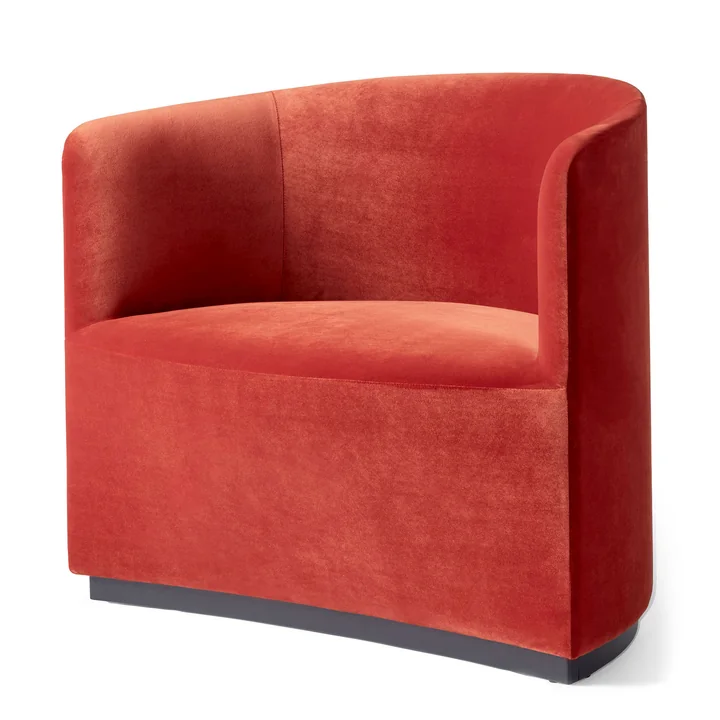 Tearoom Club Chair en velours rouge (City Velvet CA7832/062) de Audo