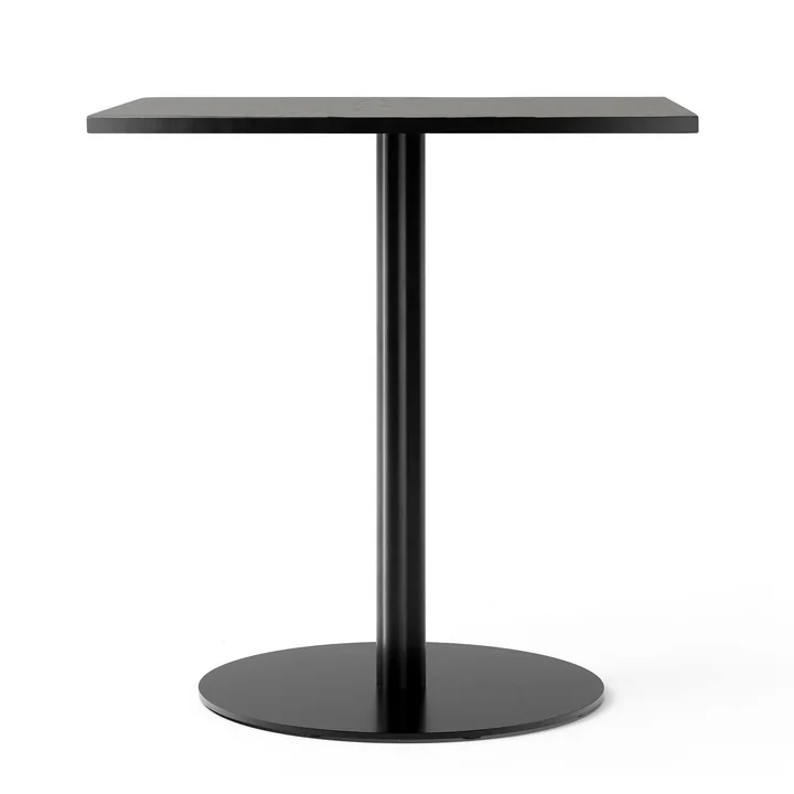 Harbour Column Table de bistrot 70 x 60 cm en chêne laqué noir de Audo