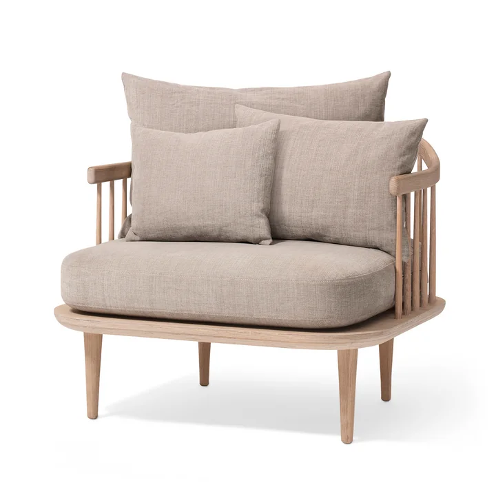 Fauteuil FLY SC1 de & Tradition en chêne huilé blanc / Hot Madison (94)