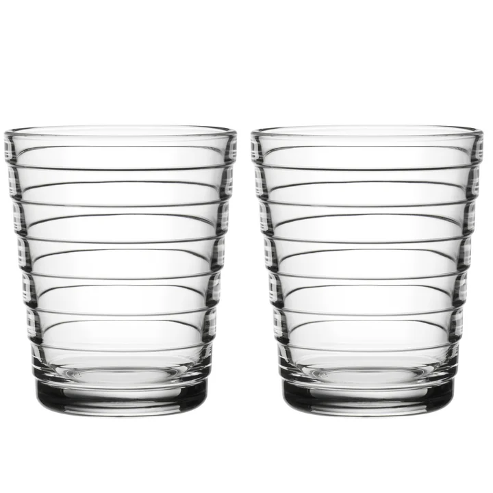 Aino Aalto Gobelet en verre 22 cl de Iittala en clair (set de 2)