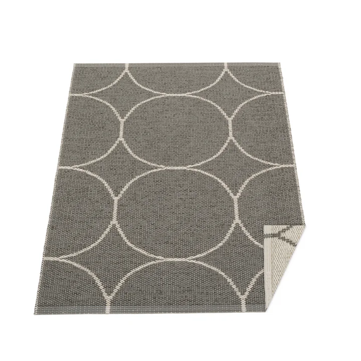 Tapis réversible Boo, 70 x 100 cm, anthracite / lin Pappelina 