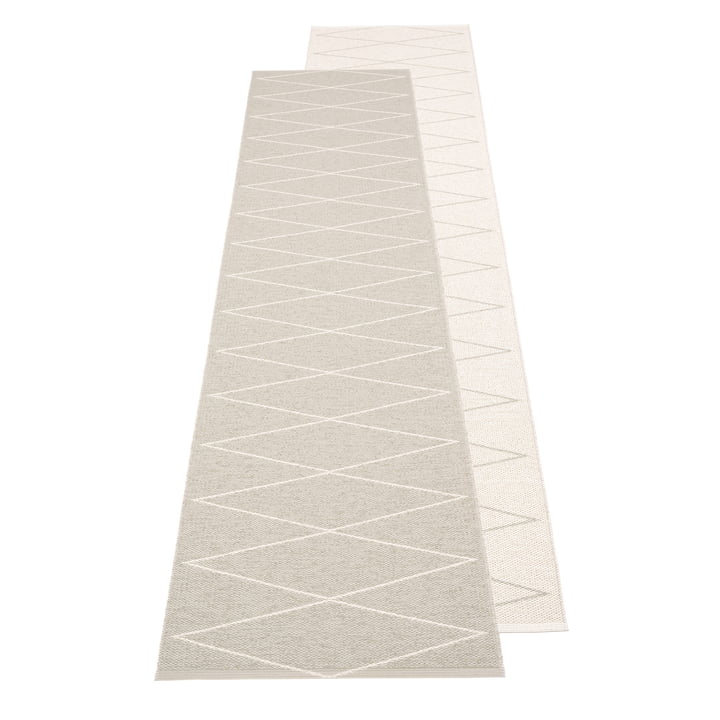 Max tapis réversible, 70 x 240 cm en lin / vanille par Pappelina 