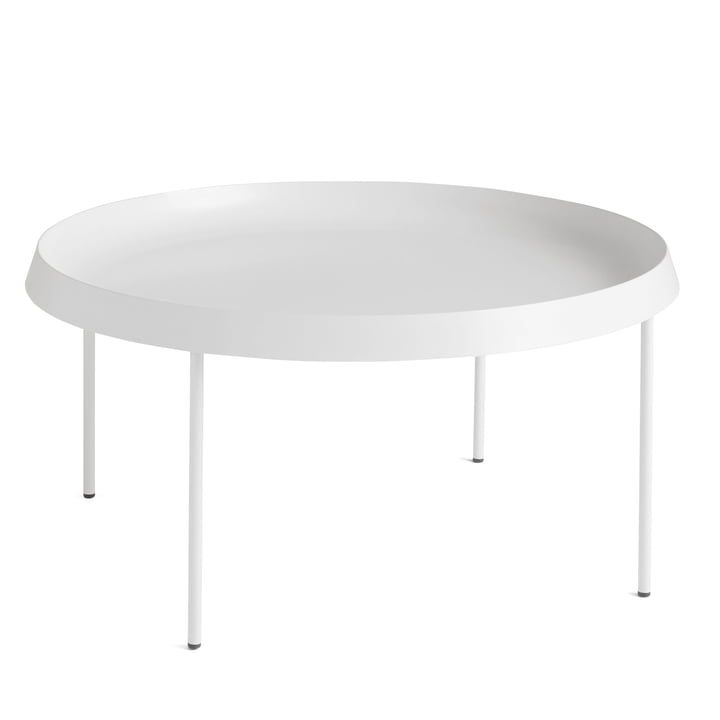 Table basse Tulou Ø 75 x H 35 cm à partir de Foin en blanc cassé