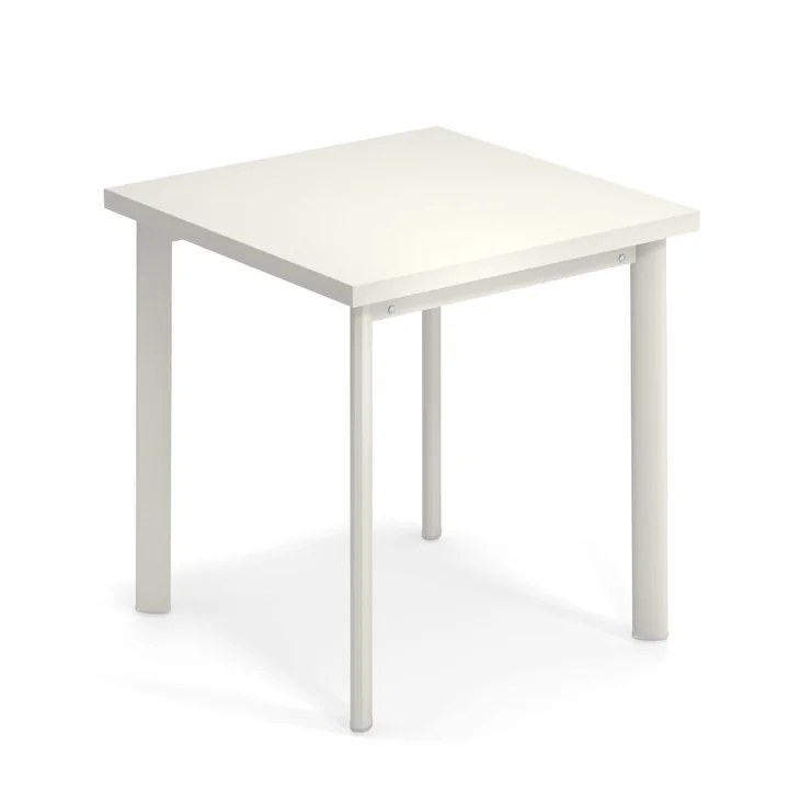 Table Star H 75 cm, 70 x 70 cm en blanc par Emu 