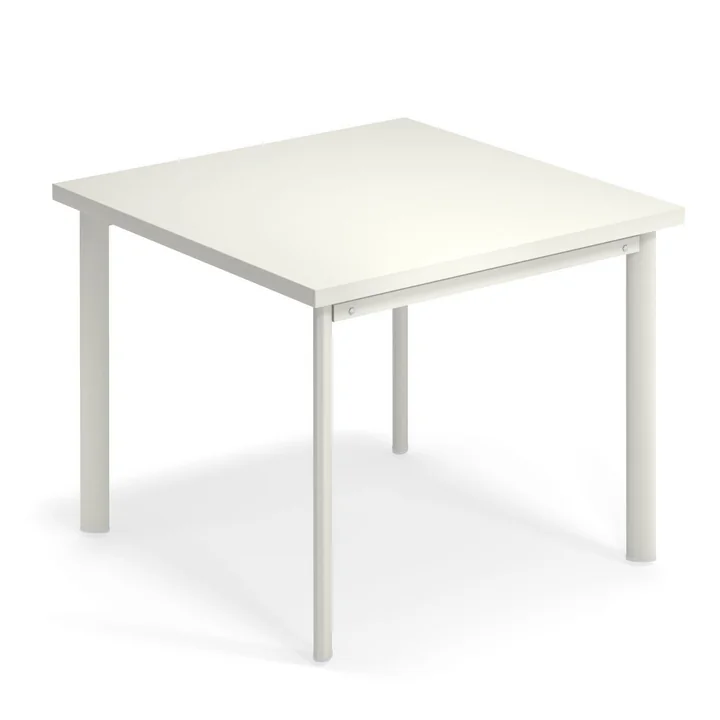 Table Star H 75 cm, 90 x 90 cm en blanc par Emu 