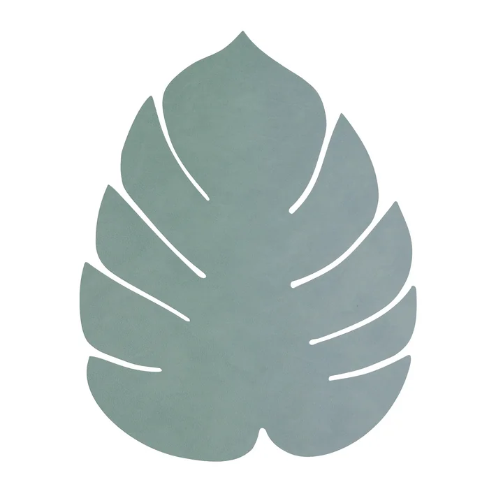 Set de table Monstera, L de Lind DNA in Nupo vert pastel