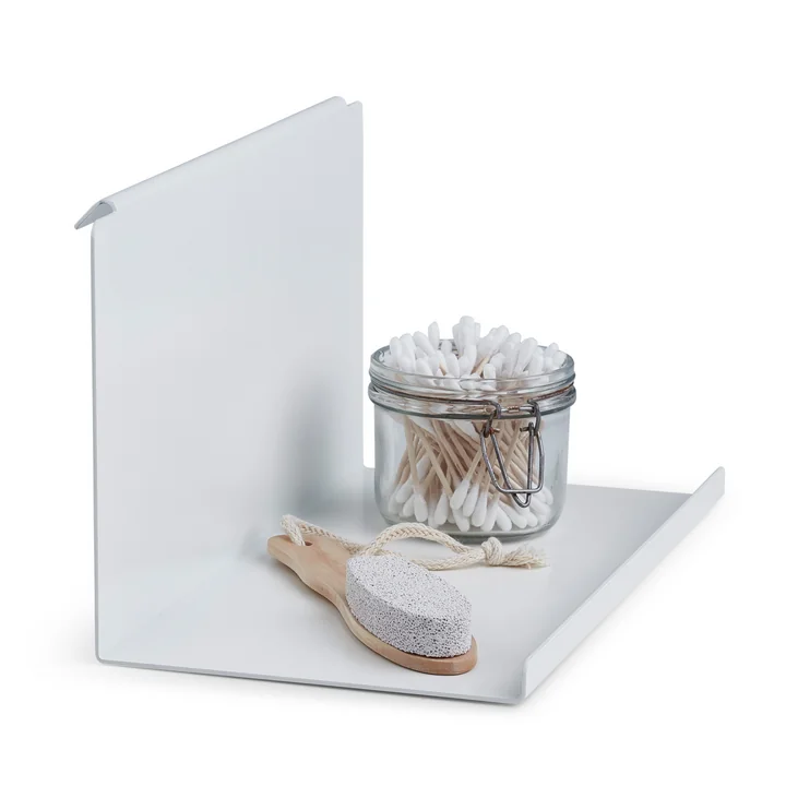 Table d'appoint Flex en blanc de Gejst avec ustensiles de salle de bain