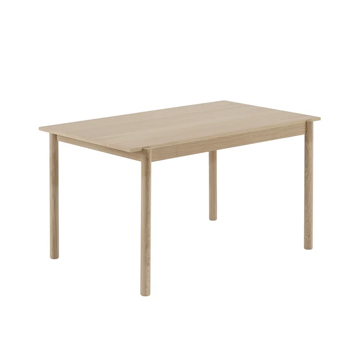 Table à manger linéaire en bois 140 x 85 cm en chêne par Muuto 