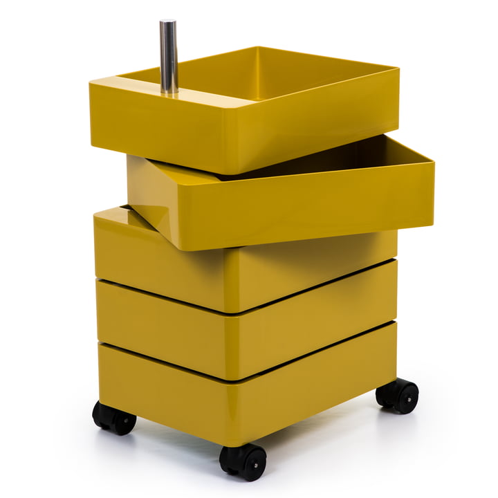 360° Container 5 compartiments en jaune de Magis