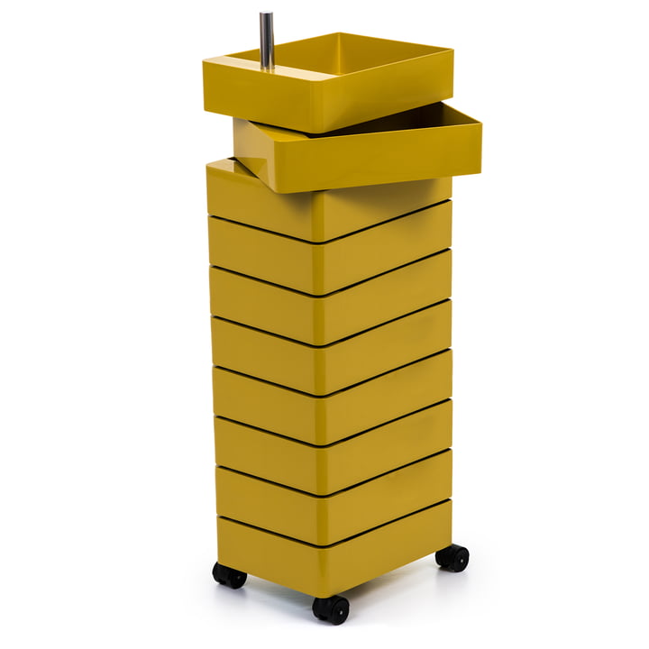 360° Container 10 compartiments en jaune de Magis