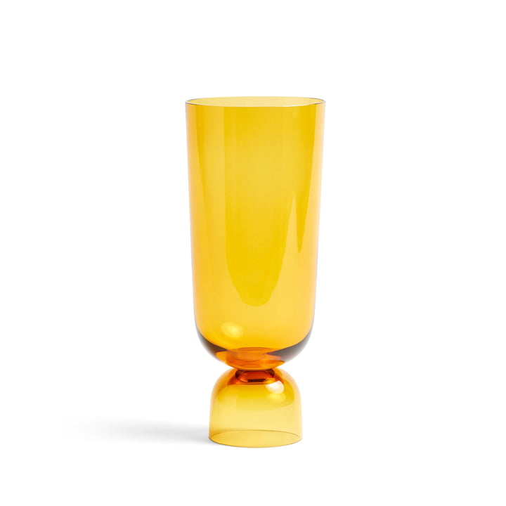 Bas Haut Vase L, Ø 12 x H 29,5 cm en ambre par Foin
