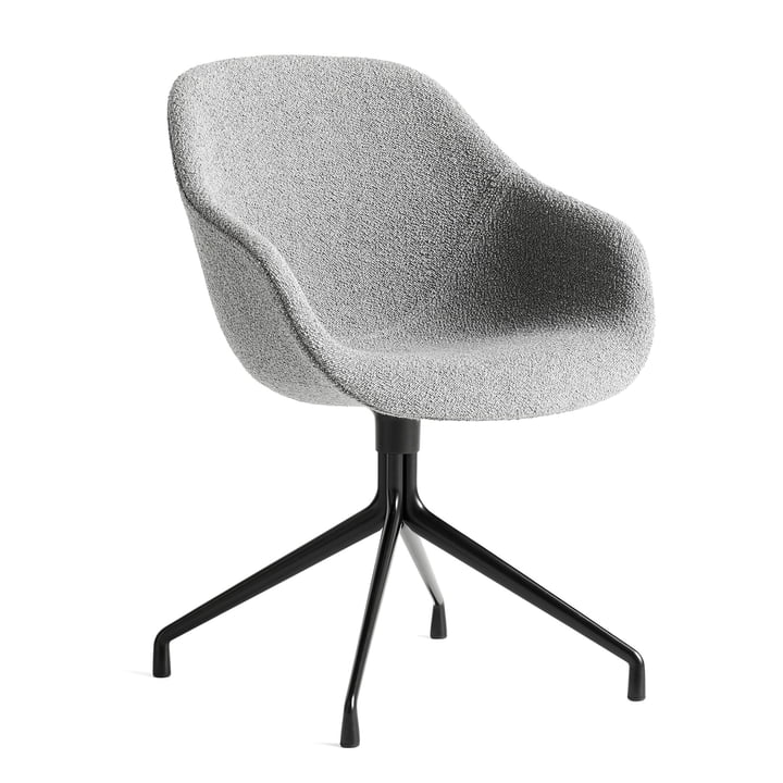 About A Chair AAC 121, aluminium thermolaqué noir / gris Flamiber C8 par Hay