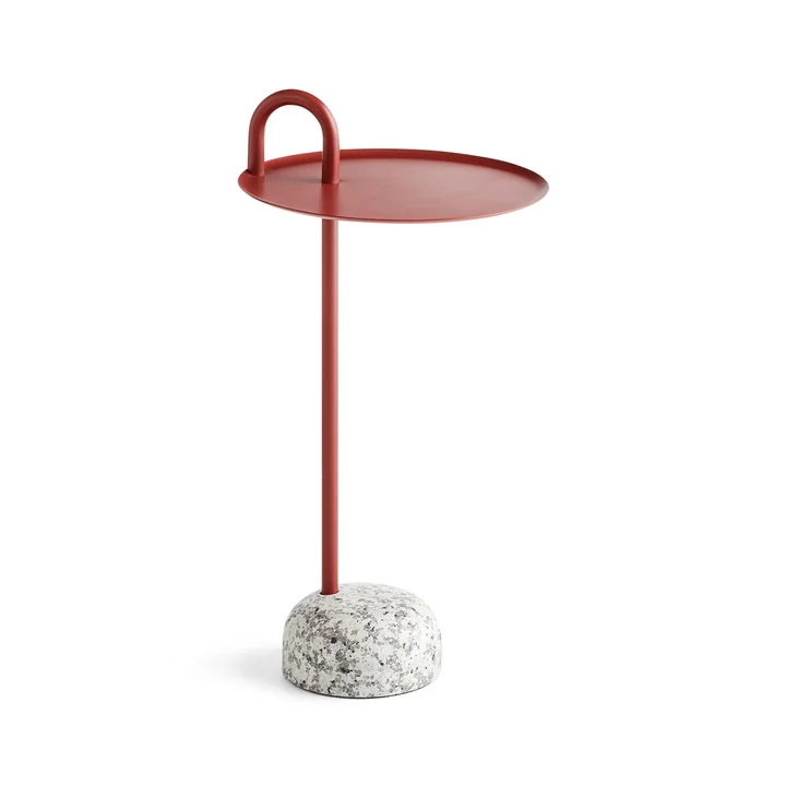 Table d'appoint pour quilleur, Ø 36 cm / H 70,5 cm en tuile rouge par HAY