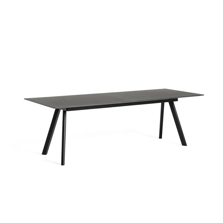 Copenhague CPH30 Table de salle à manger extensible, L 160/310 x l 80 x H 74 cm, chêne teinté noir de HAY