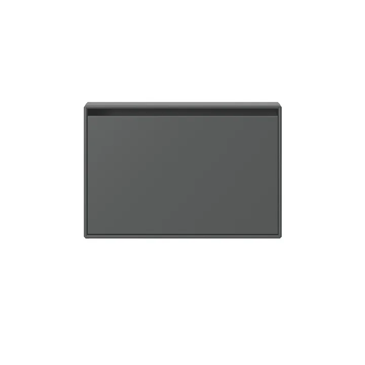 Armoire à chaussures Montana en cuir anthracite