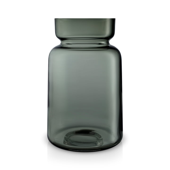 Vase en verre Silhouette H 22 cm d'Eva Solo en gris fumé