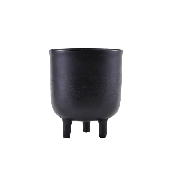 Pot de fleurs Jang, Ø 15 x H 18 cm, noir par House Doctor