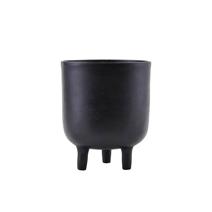 Pot de fleurs Jang, Ø 15 x H 18 cm, noir par House Doctor