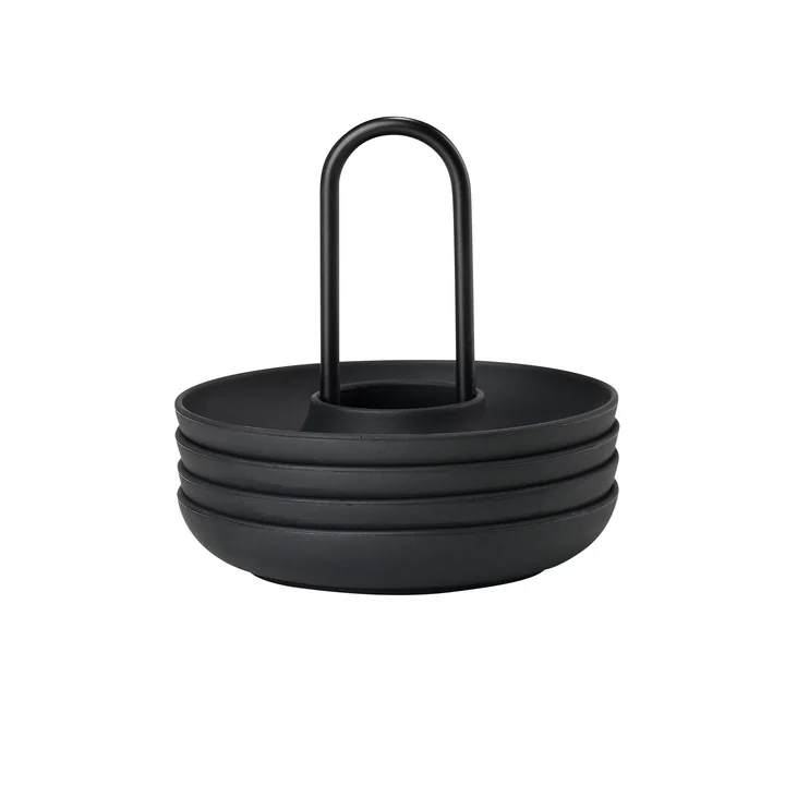 Singles Coquetiers avec support de Zone Denmark en noir (set de 4)