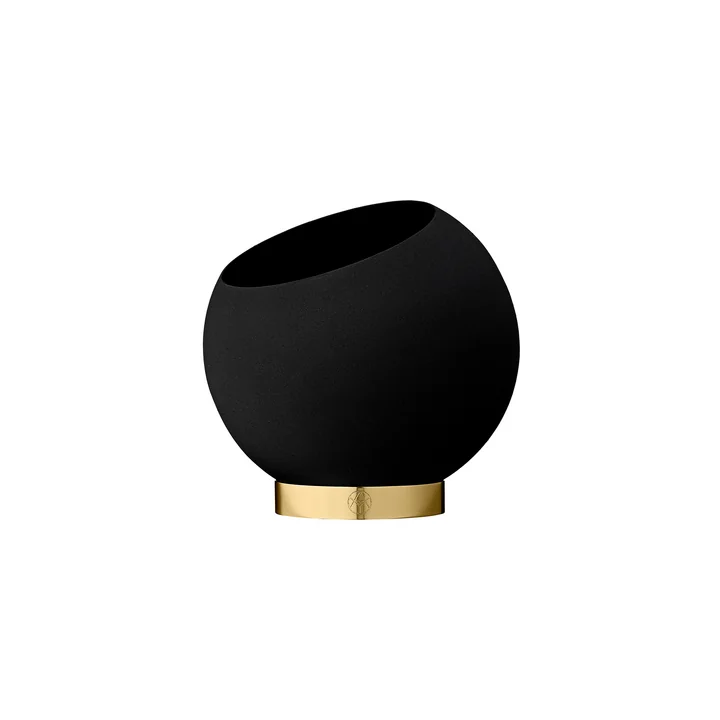 Globe Pot de fleurs, Ø 17 x H 15,4 cm, noir de AYTM