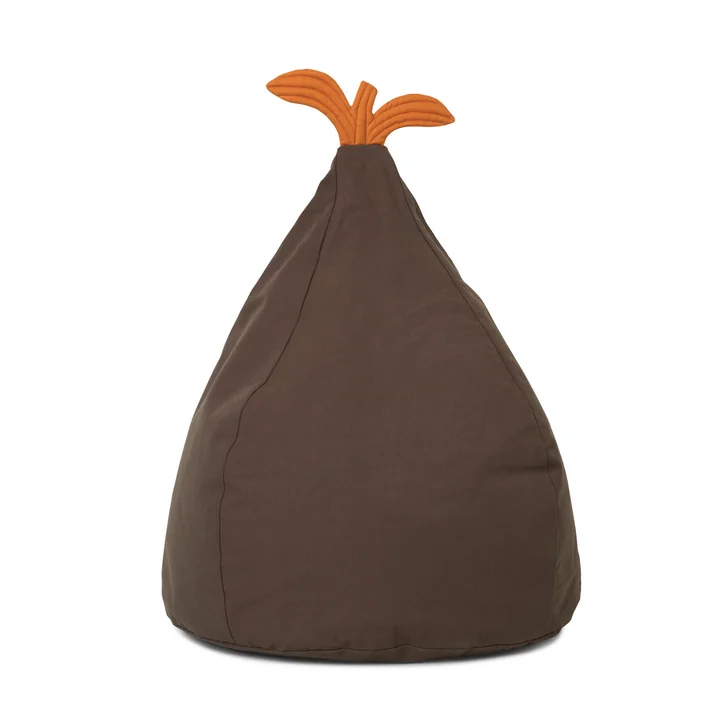Poire Pouf de Ferm Living en marron