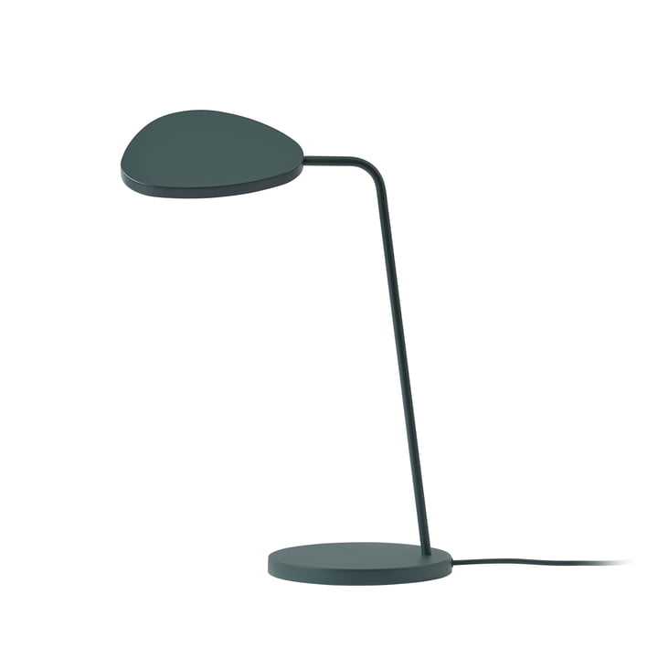 Lampe de table LED feuille de Muuto en vert foncé