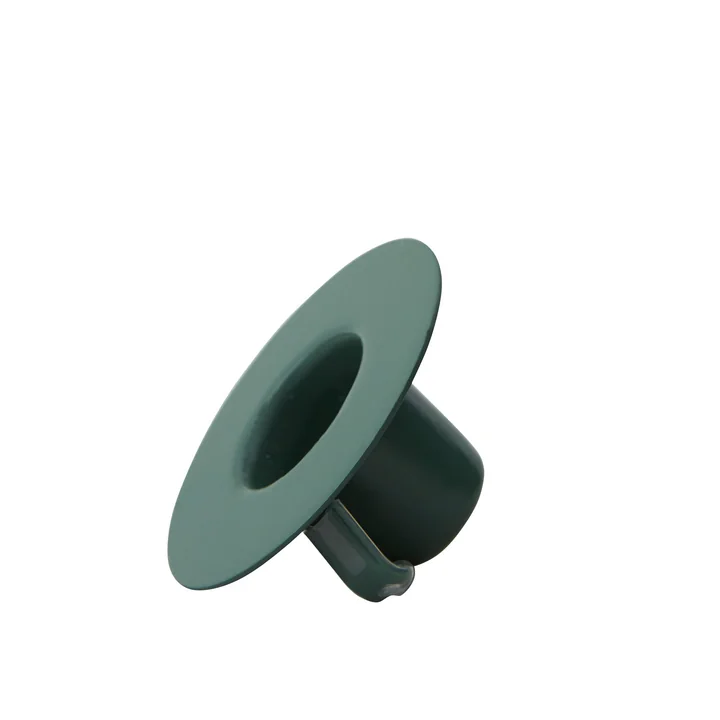 Bougeoir pour mini mug et vase en porcelaine AJ par Design Letters en vert foncé