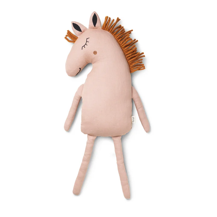 Coussin Safari cheval par Ferm Living in dustty rose