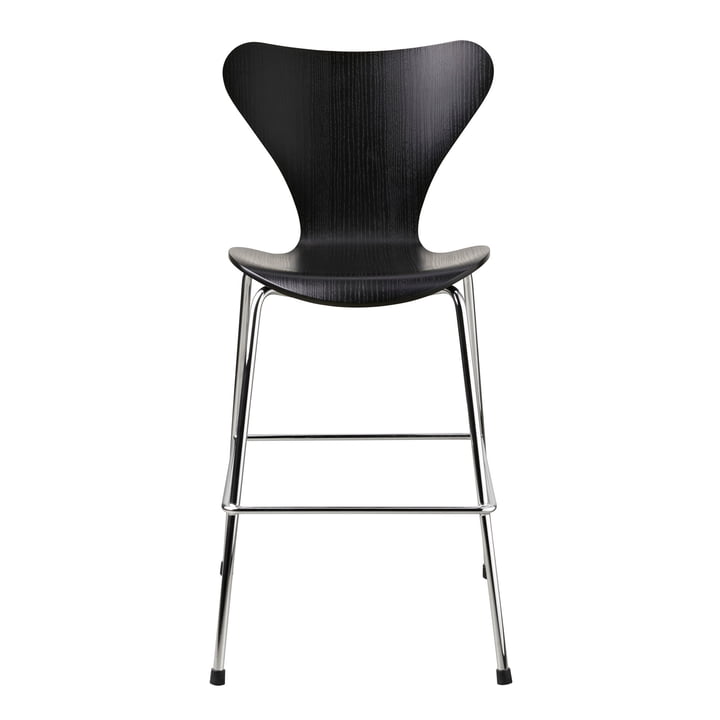 Série 7 Junior chaise de Fritz Hansen en chrome / noir