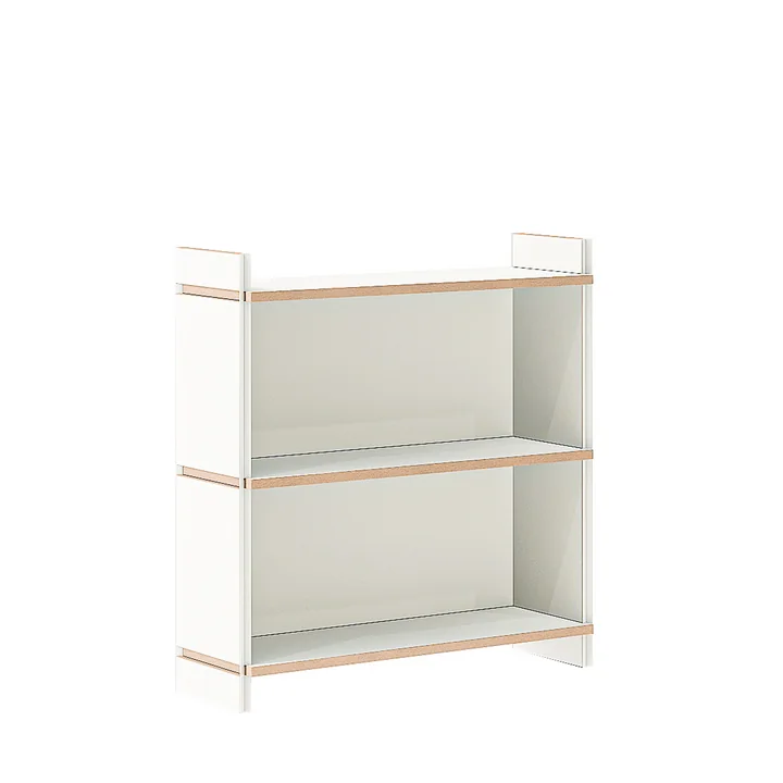 Module de base double à étagères multiples de Tojo en blanc