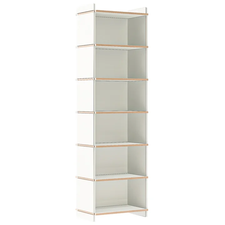 module de base à étagères multiples de Tojo en blanc, six fois plus grand que le module de base