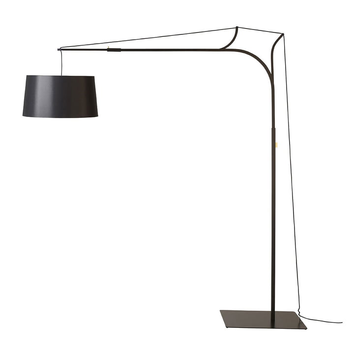 Lampadaire Tina de frauMaier en noir (RAL 9005)