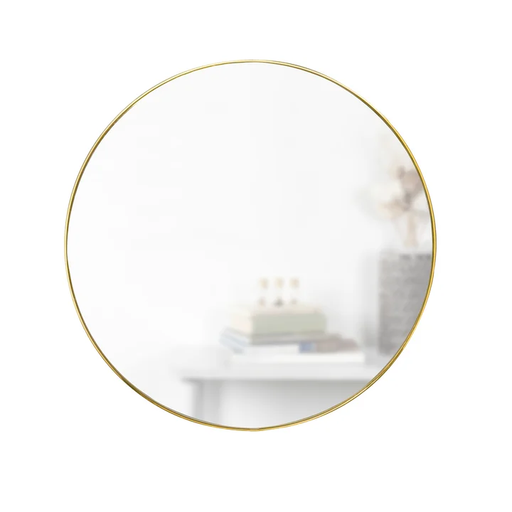 Hubba miroir Ø 86 cm de Umbra en laiton