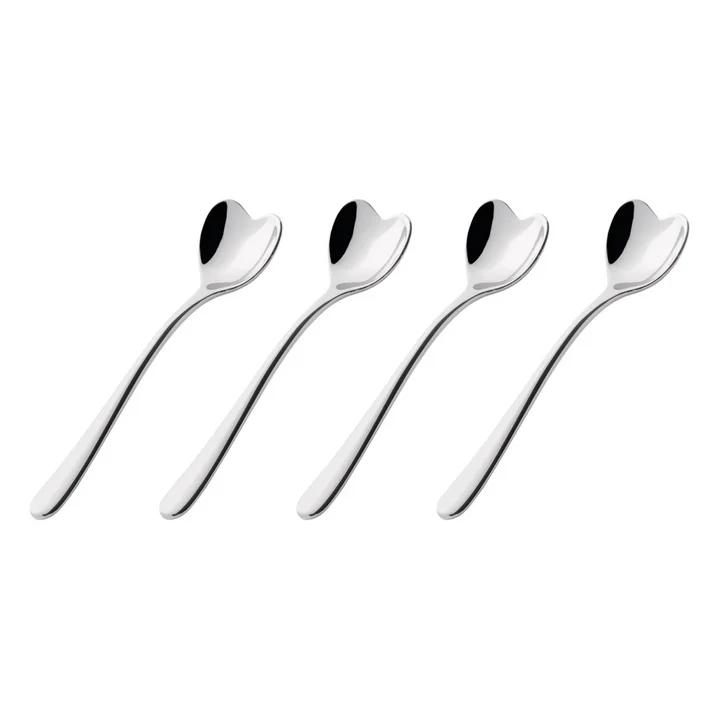 Cuillère à café coeur (ensemble de 4) par Alessi en acier inoxydable