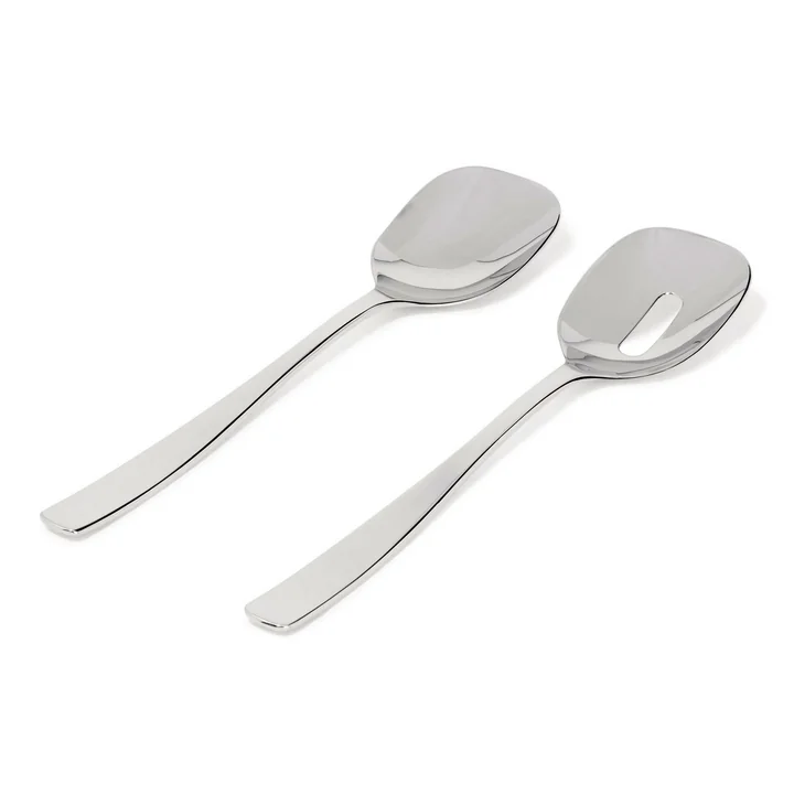 KnifeForkSpoonServeurs à salade d'Alessi en acier inoxydable