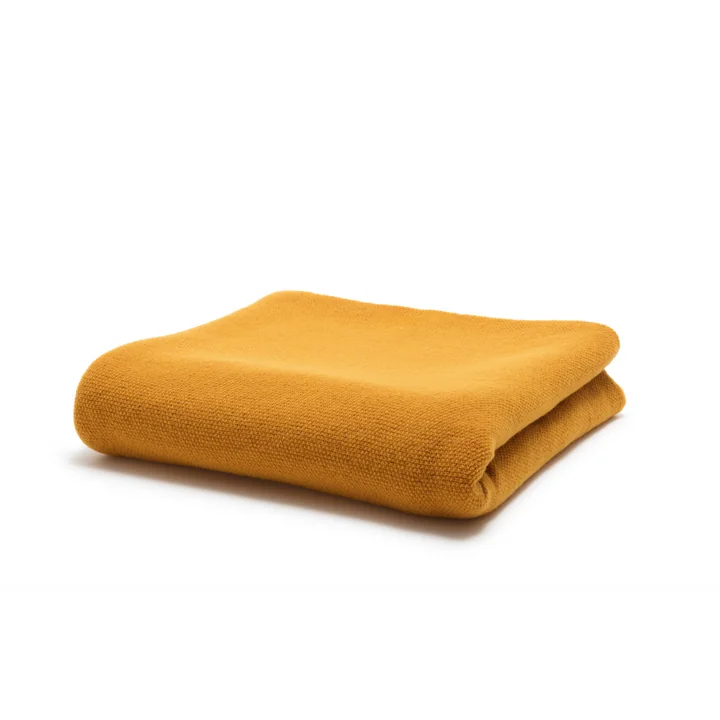 190 Plaid 200 x 130 cm de freistil au curry jaune