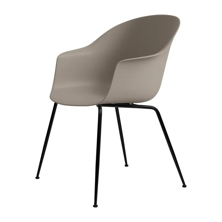 Bat Dining Chair de Gubi en Base noir / new beige