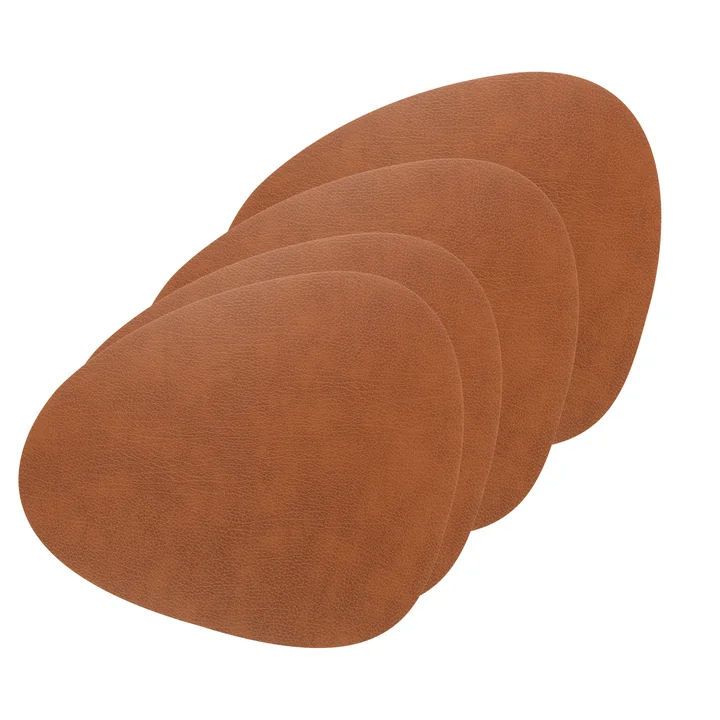 Tapis de sol Curve L de Lind DNA in Bull natural (jeu de 4)