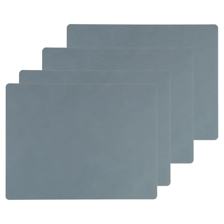 Set de table Square L , 35 x 45 cm de Lind DNA dans Nupo bleu clair (set de 4)