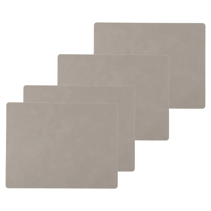 Set de table Square L , 35 x 45 cm de Lind DNA dans Nupo gris clair (set de 4)