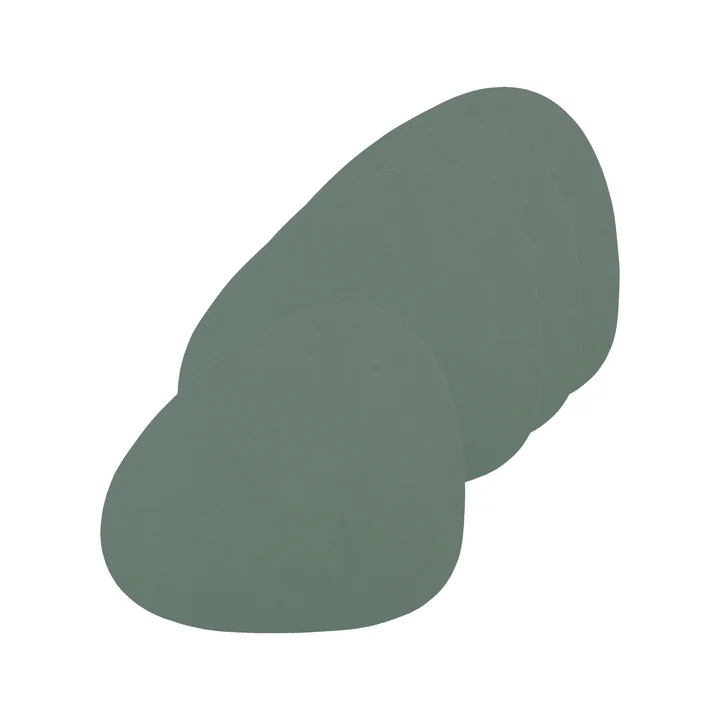 Glasuntersetzer Curve de Lind DNA en Nupo vert pastel (set de 4)