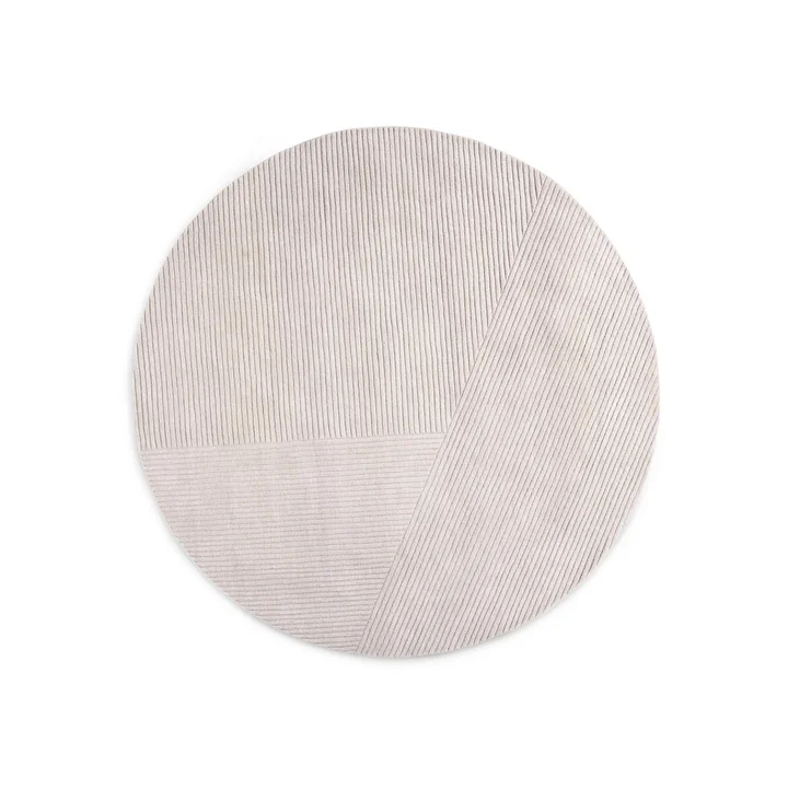 Row tapis, rond / gris clair de Northern