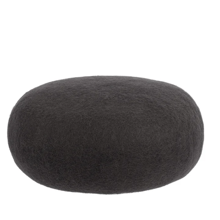 Kuno Pouf Ø 48 x H 18 cm par myfelt en anthracite