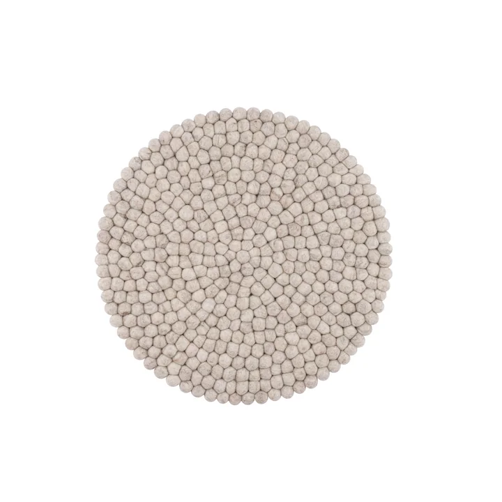 Béla couvre-siège Ø 36 cm de myfelt en beige chiné