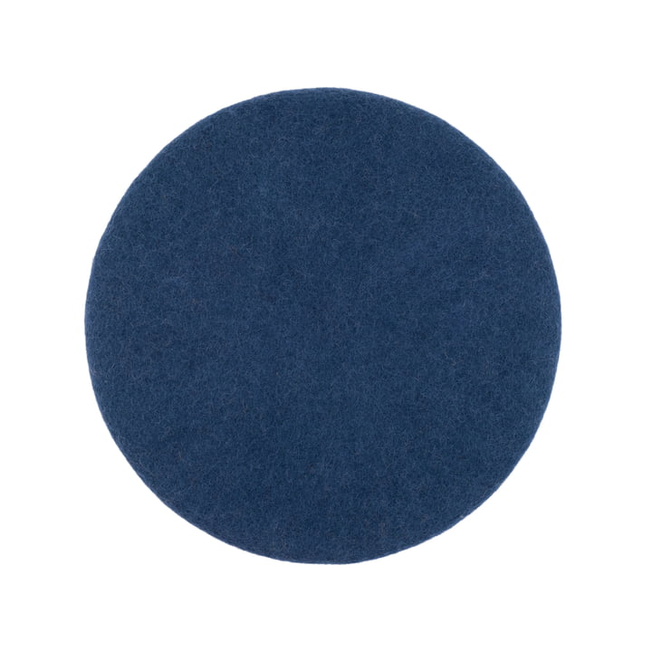 Housse de siège Alva plate Ø 36 cm de myfelt en bleu foncé