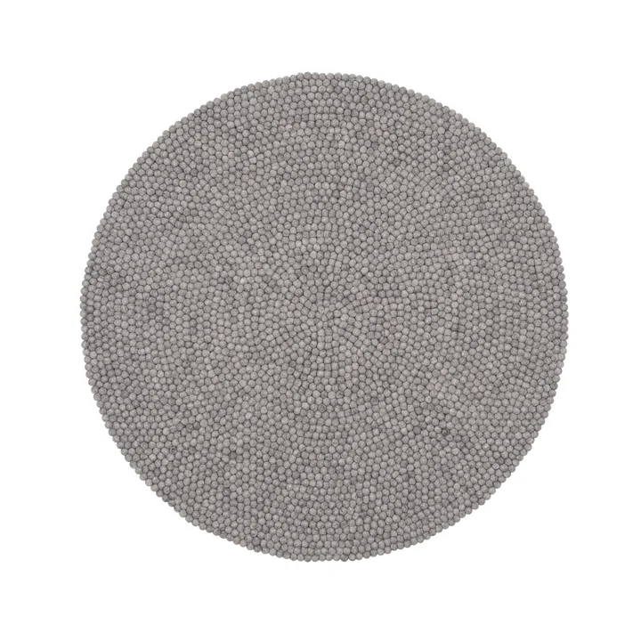 Carl Tapis de boules de feutre Ø 140 cm de myfelt en gris chiné