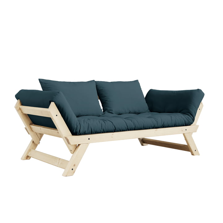 Bebop Canapé de Karup Design en pin naturel / bleu pétrole